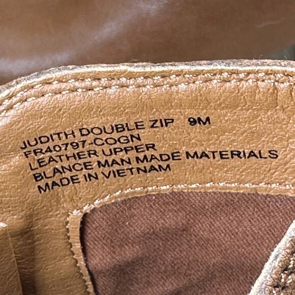 Frye Judith Double Zip Heel Block Ankle Booties US 9 M Womens Brown Leather New - Picture 3 of 16